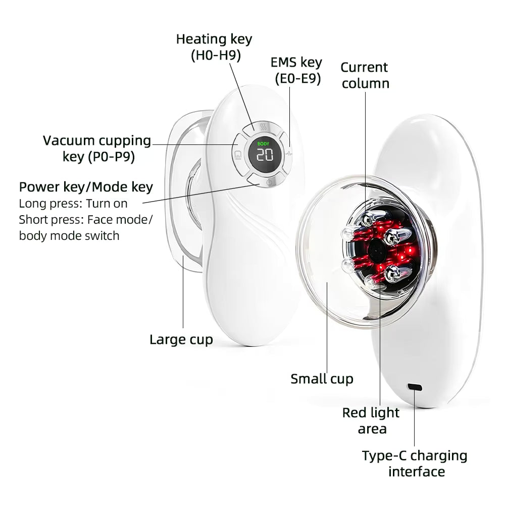 EMS 60KPa Electric Vacuum Cupping & Body Sculpting Massager